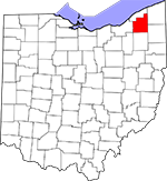 map of Ohio.